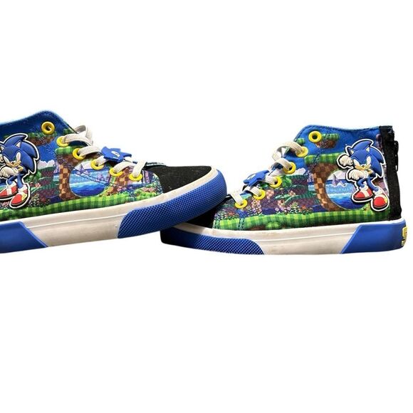 Boys size 13 sonic the hedgehog shoes with zipper back in fantastic condition - Picture 6 of 8